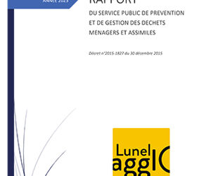 Rapport déchets 2023 : synthèse des services et des couts de la gestion des déchets ménagers et assimilés du pays de Lunel.
